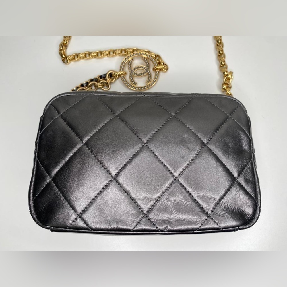 Chanel Métiers d’Art CC Jewel Mini Camera Bag – Rothenium (Grey) Color Lambskin - Picture 15 of 16